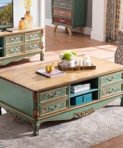 American solid wood painted coffee table