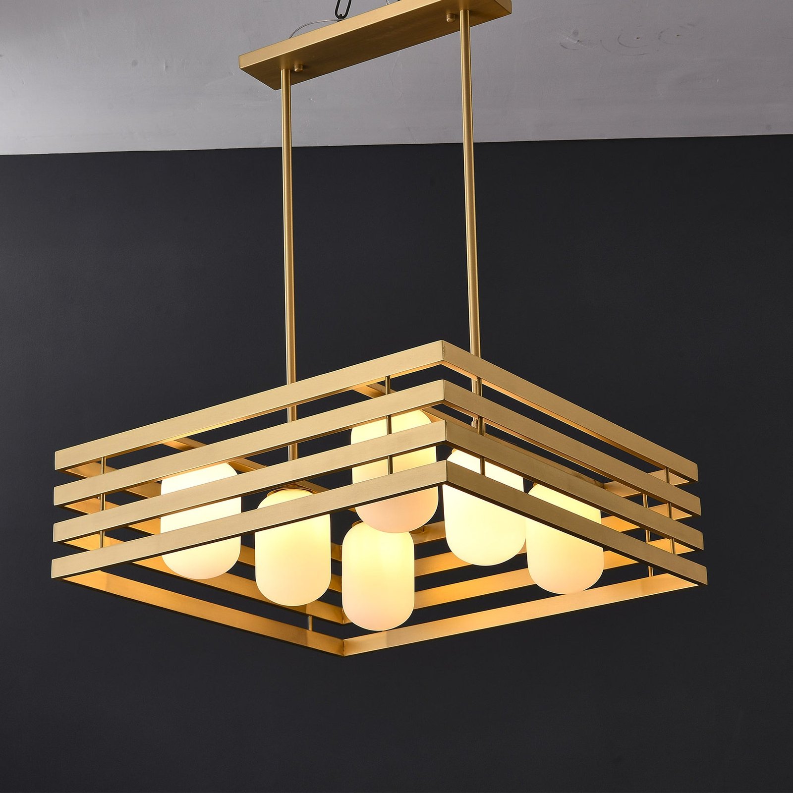 Modern brass pendant light - Image 4