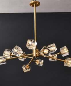 Alternative view of 12 Lights Cube Crystal Chandelier