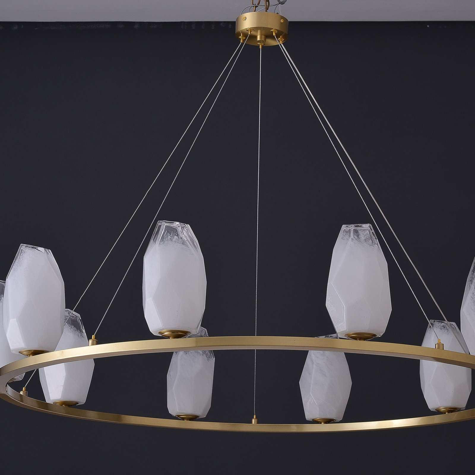 Round 10 Lights Lily glass chandelier - Image 7