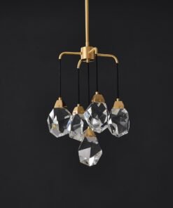 5-Lights Clear Crystal Diamond Chandelier