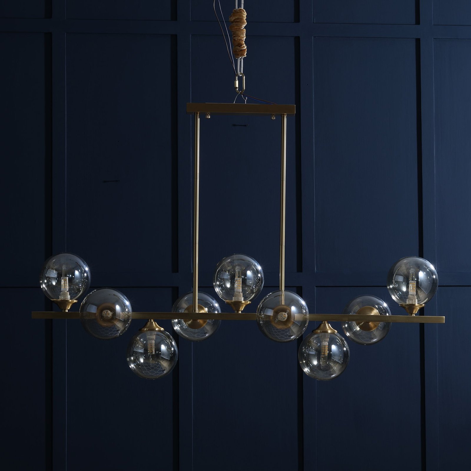 Amber Ball Gold Chandelier