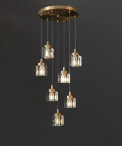 7 Lights Cube Crystal Chandelier