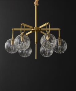 6-Lights Glass Ball Chandelier