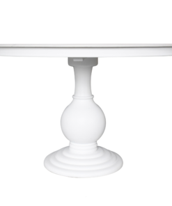 Alba Marble Round Table With White Base