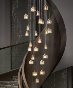 Alternative view of 23 Lights Cube Crystal Chandelier