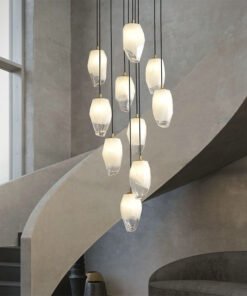 Alternative view of 10 Lights Lily glass chandelier
