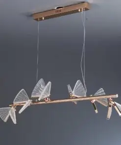 Acrylic Butterfly Long Chandelier
