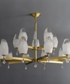 15 Lights Two Layer Lily glass chandelier