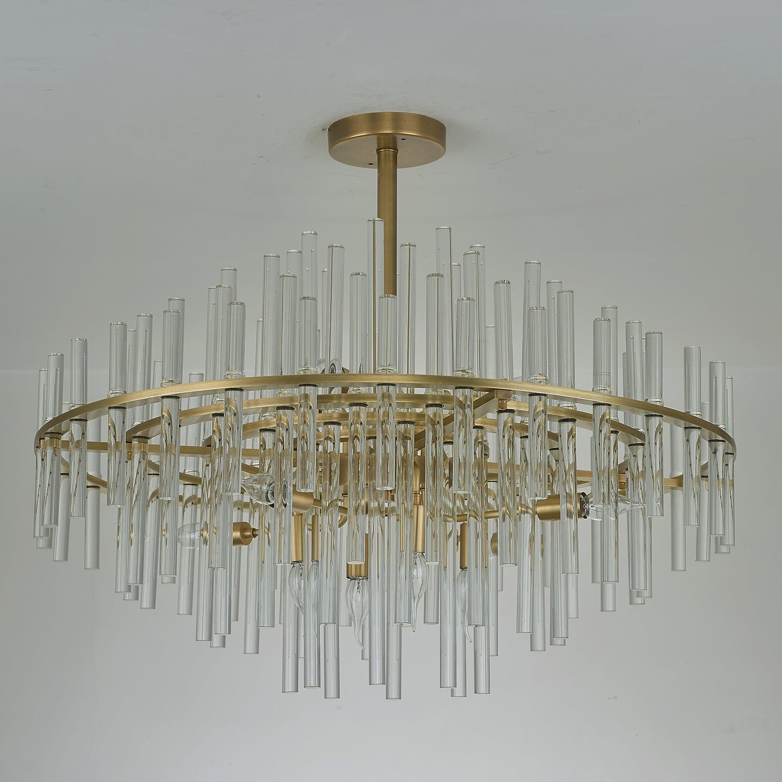 Long tube golden chandelier - Image 9