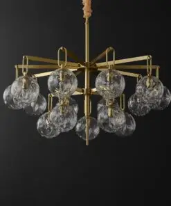 15-Lights Glass Ball Chandelier
