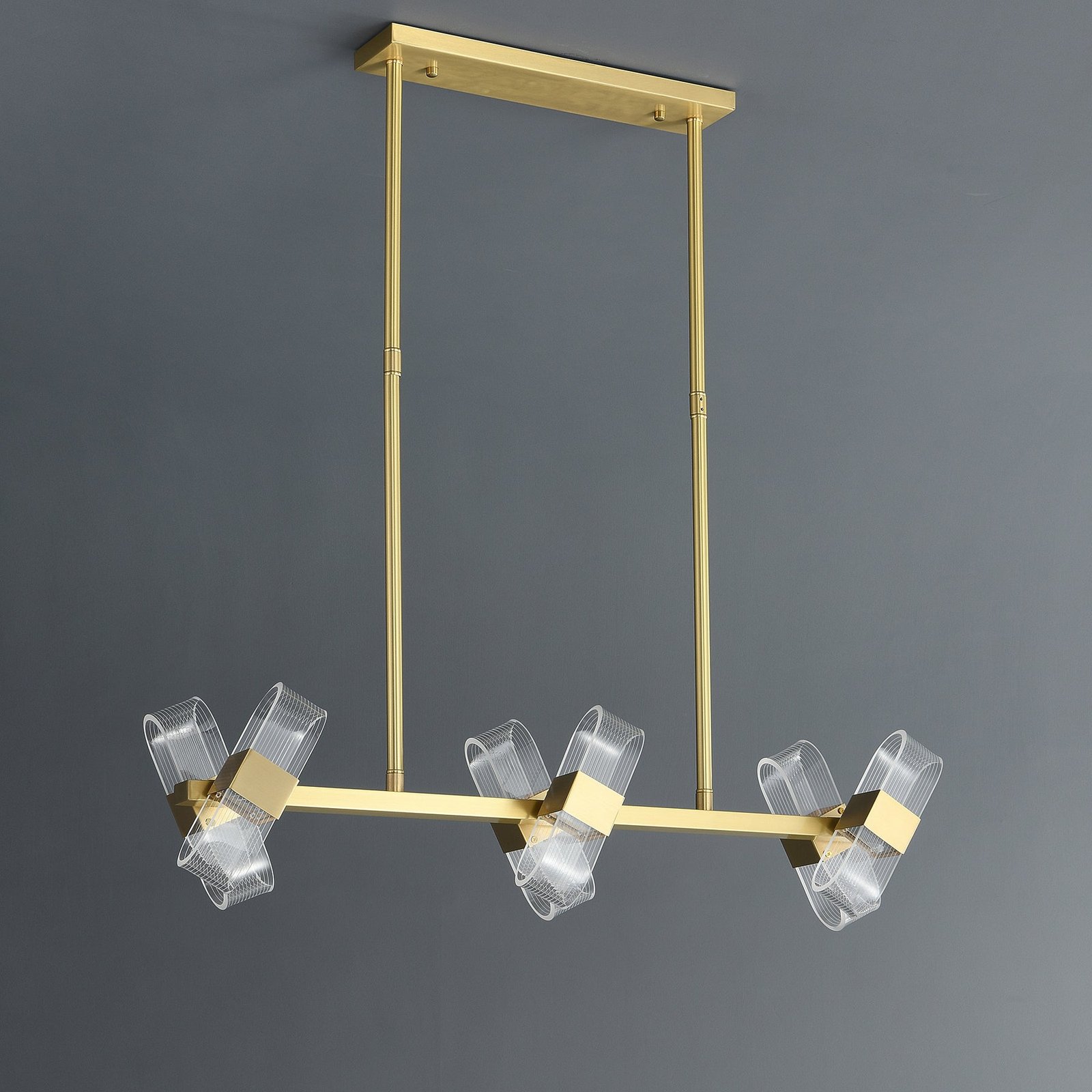 Gold Line Cross Chandelier