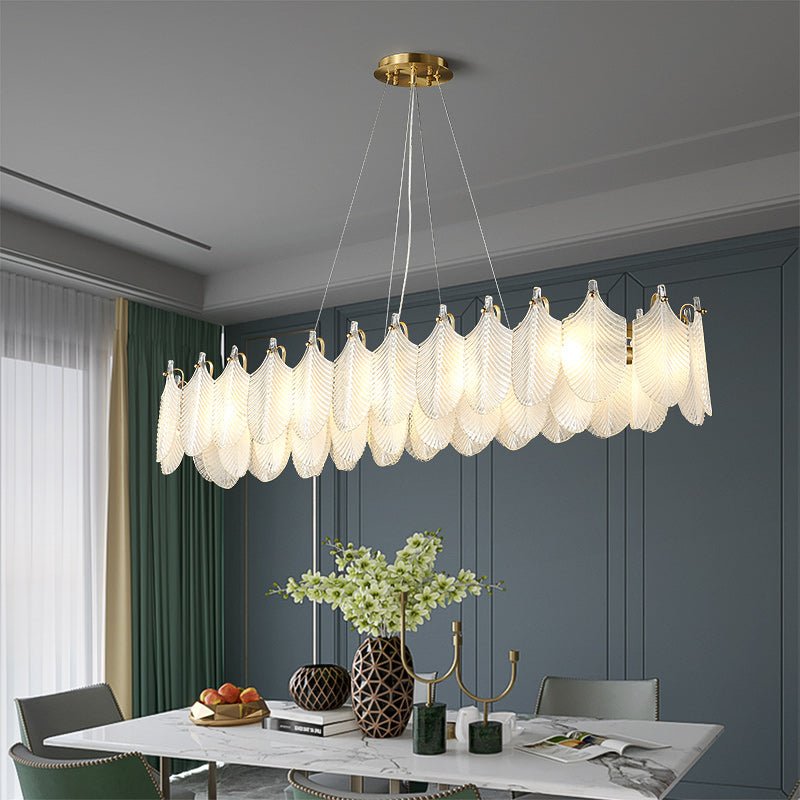 White Leaf rectangular chandelier - Image 8