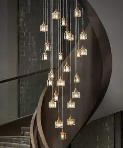 24 Lights Cube Crystal Chandelier