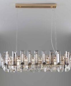 Light luxury crystal long chandelier