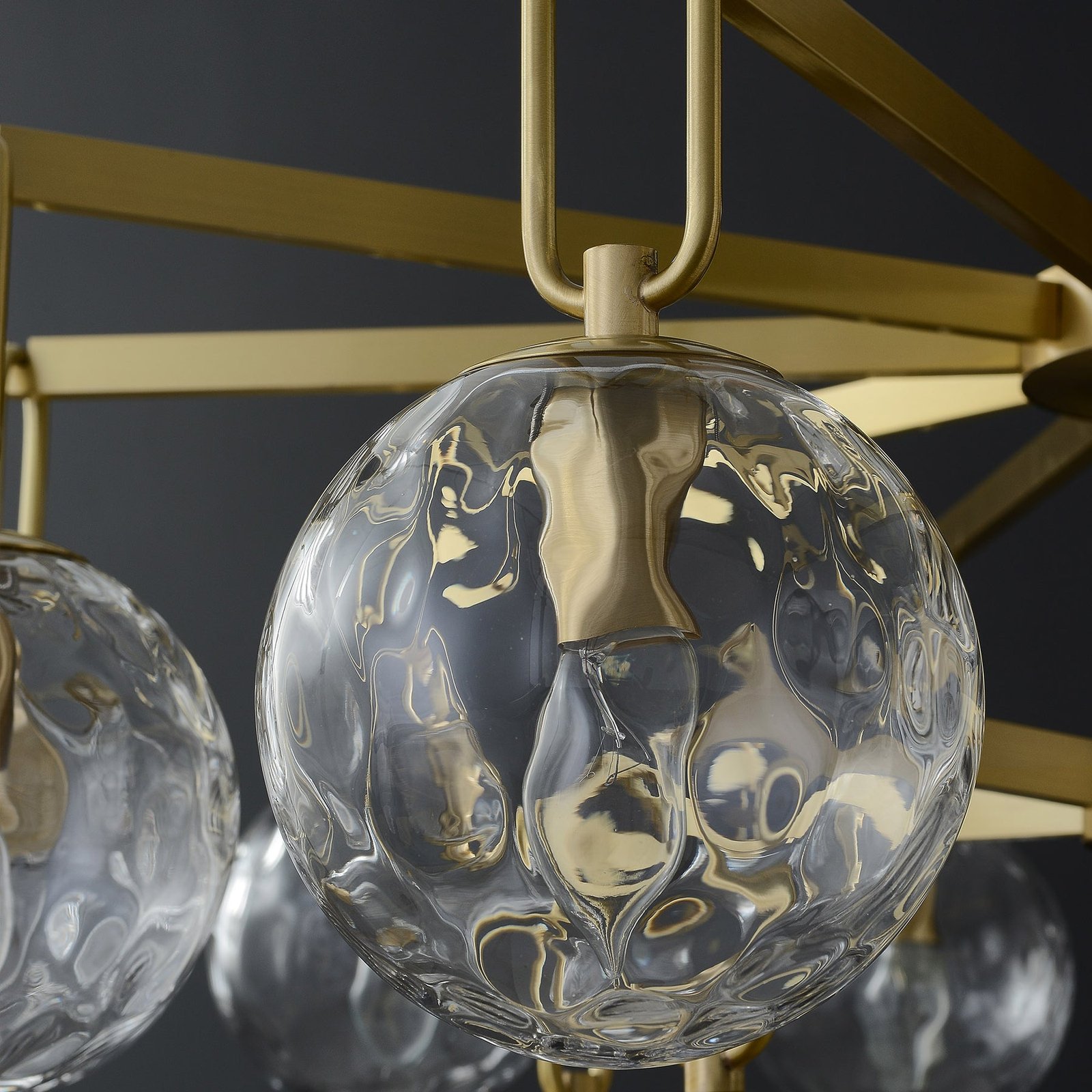 12-Lights Glass Ball Chandelier - Image 8