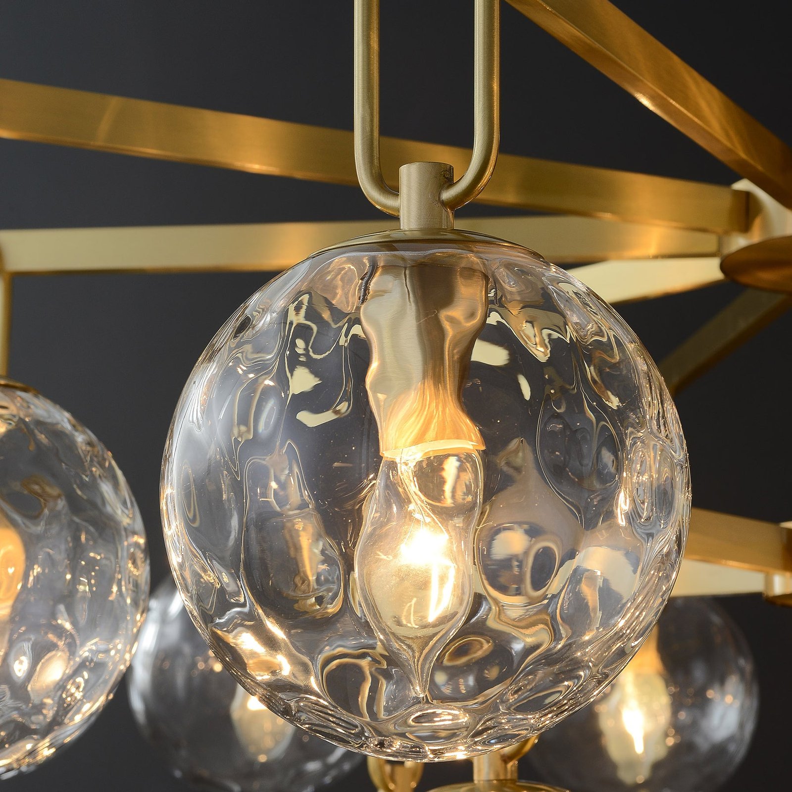 12-Lights Glass Ball Chandelier - Image 7