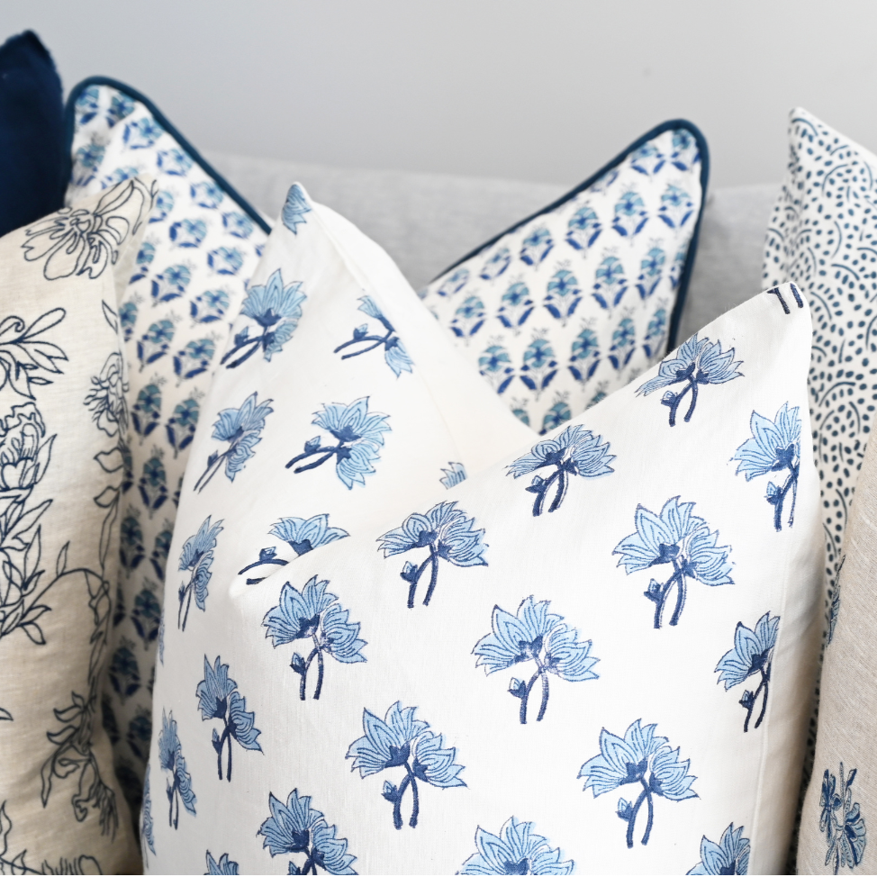 Flannel Block Print Square Linen Cushion Cover Only - Image 7