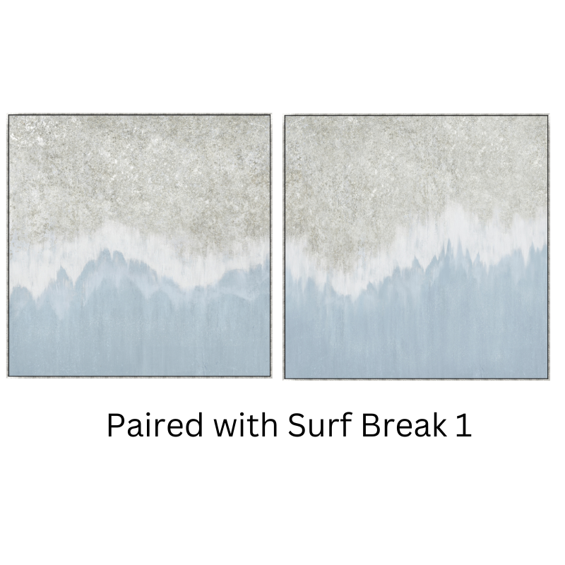 Surf Break 2 Canvas In Antique Silver Frame - Image 7