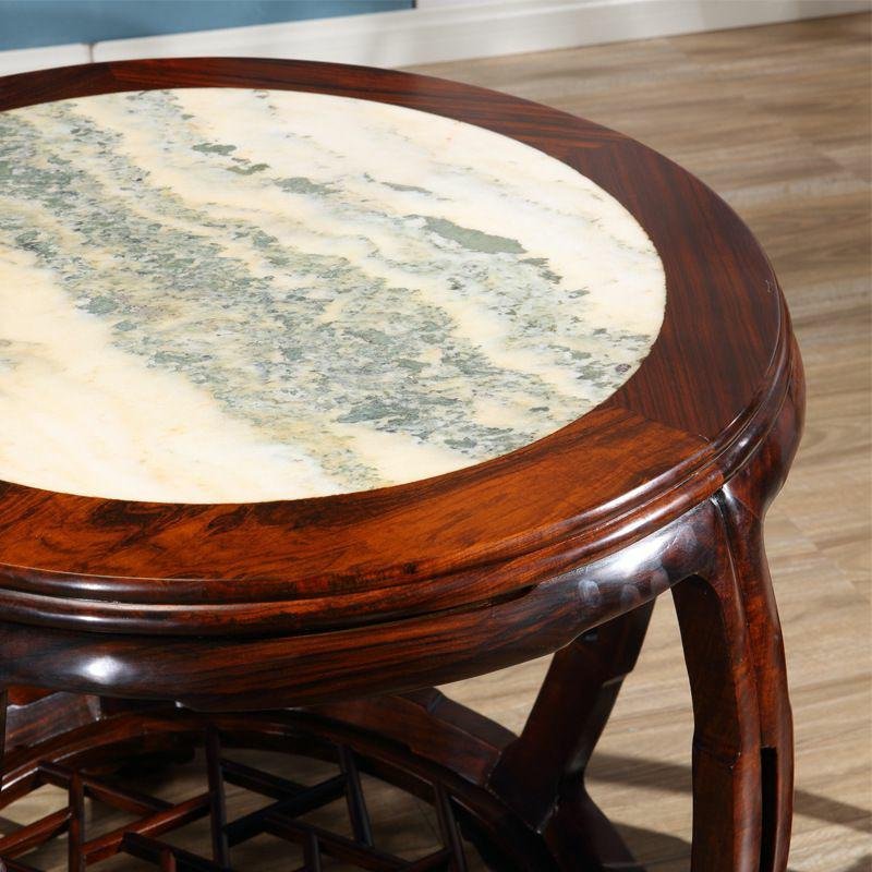 Mahogany round dining combination - Image 7