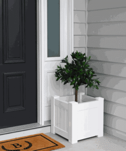Alternative view of Hamptons Outdoor Square Pvc Planter Box - White