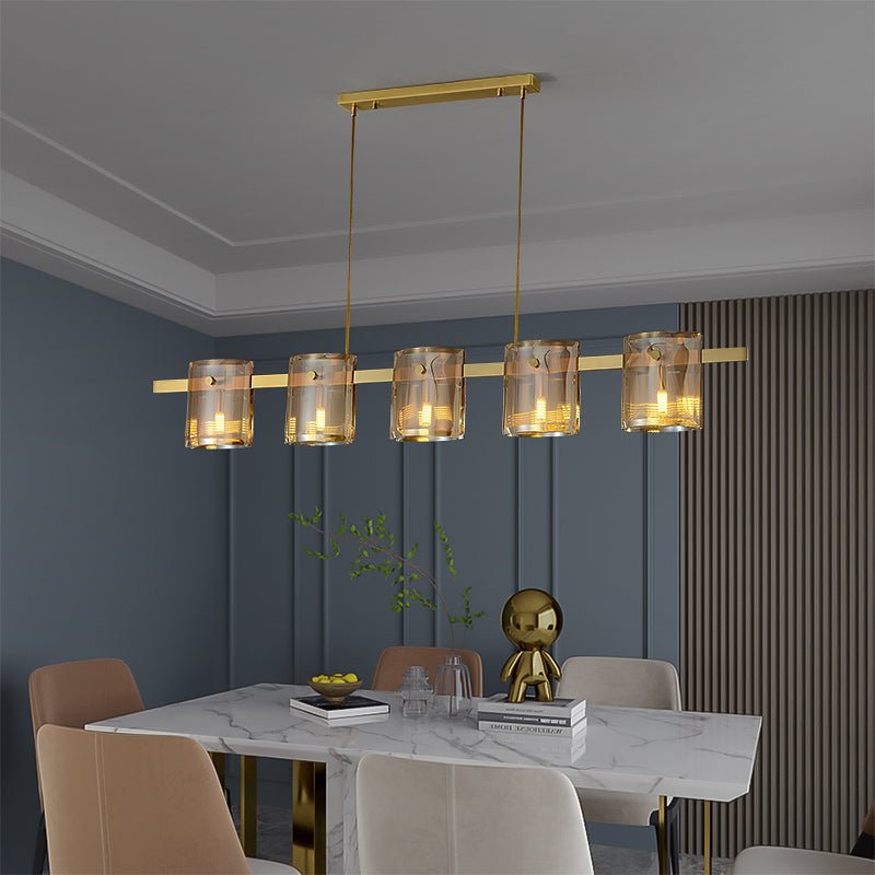 Modern Linear Smoke grey Rectangle chandelier L48" - Image 3