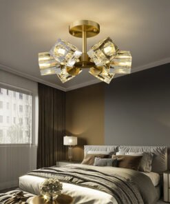 Alternative view of 6-Lights Crystal Square Round Chandelier