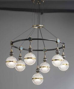 Creative black ring chandelier