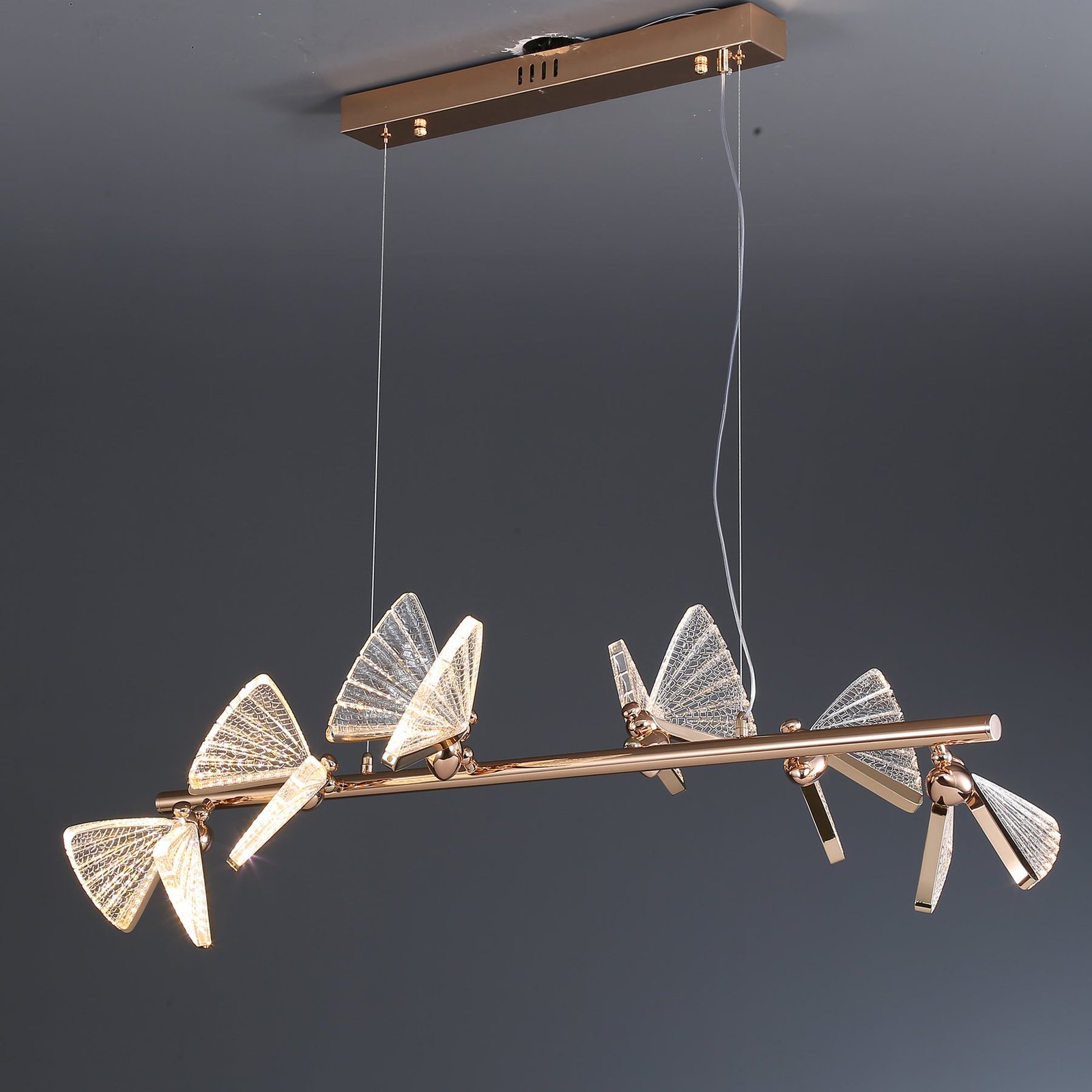 Acrylic Butterfly Long Chandelier - Image 2