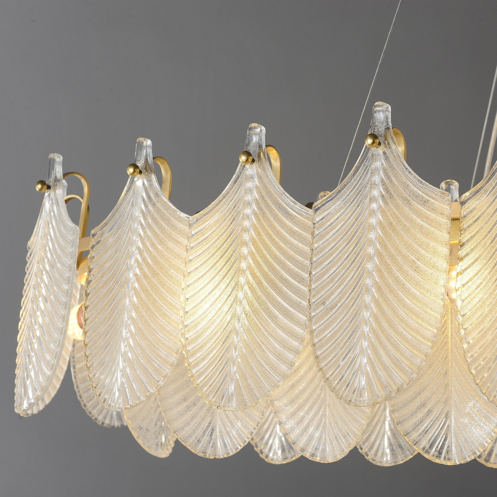 White Leaf rectangular chandelier - Image 10