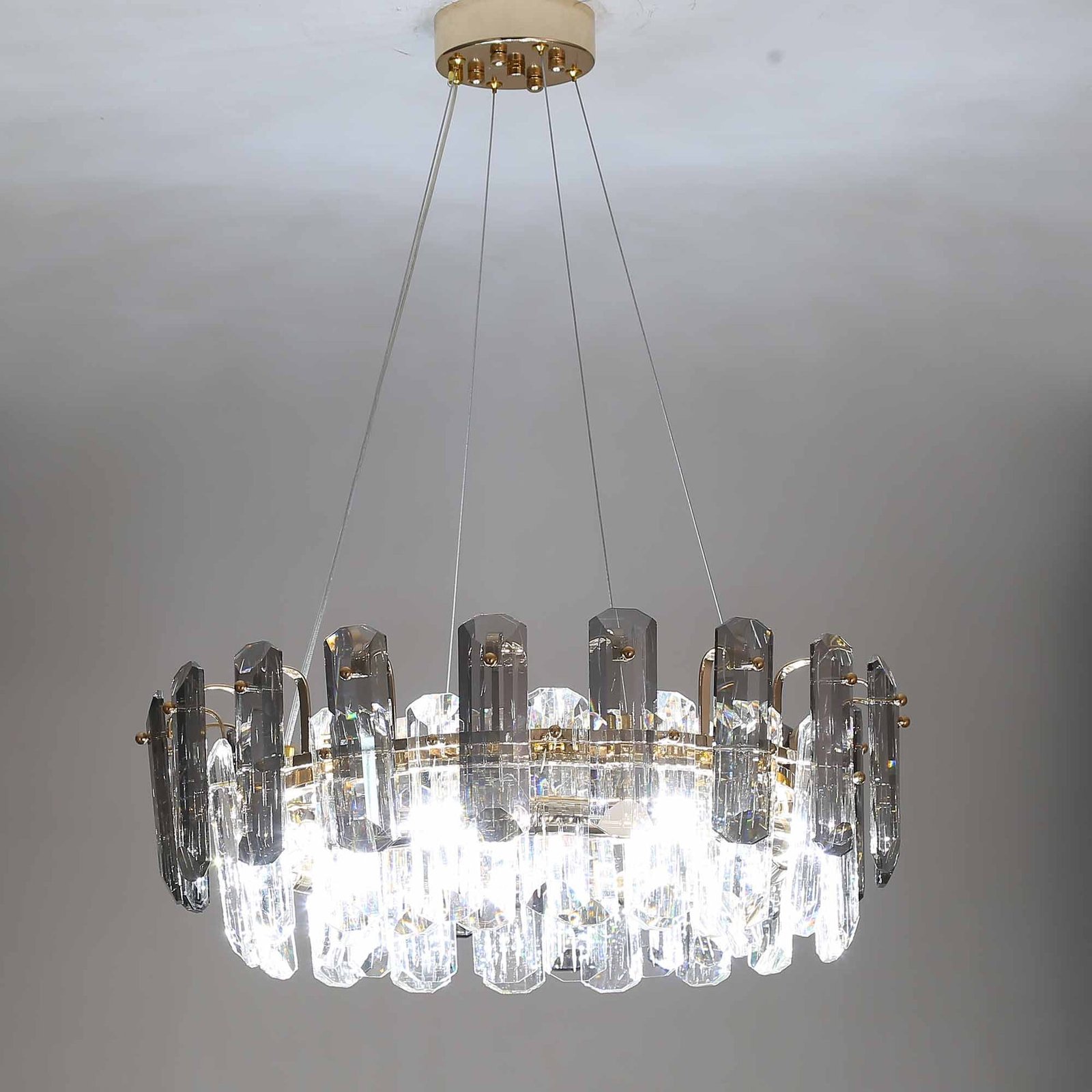 Light luxury crystal round chandelier - Image 2