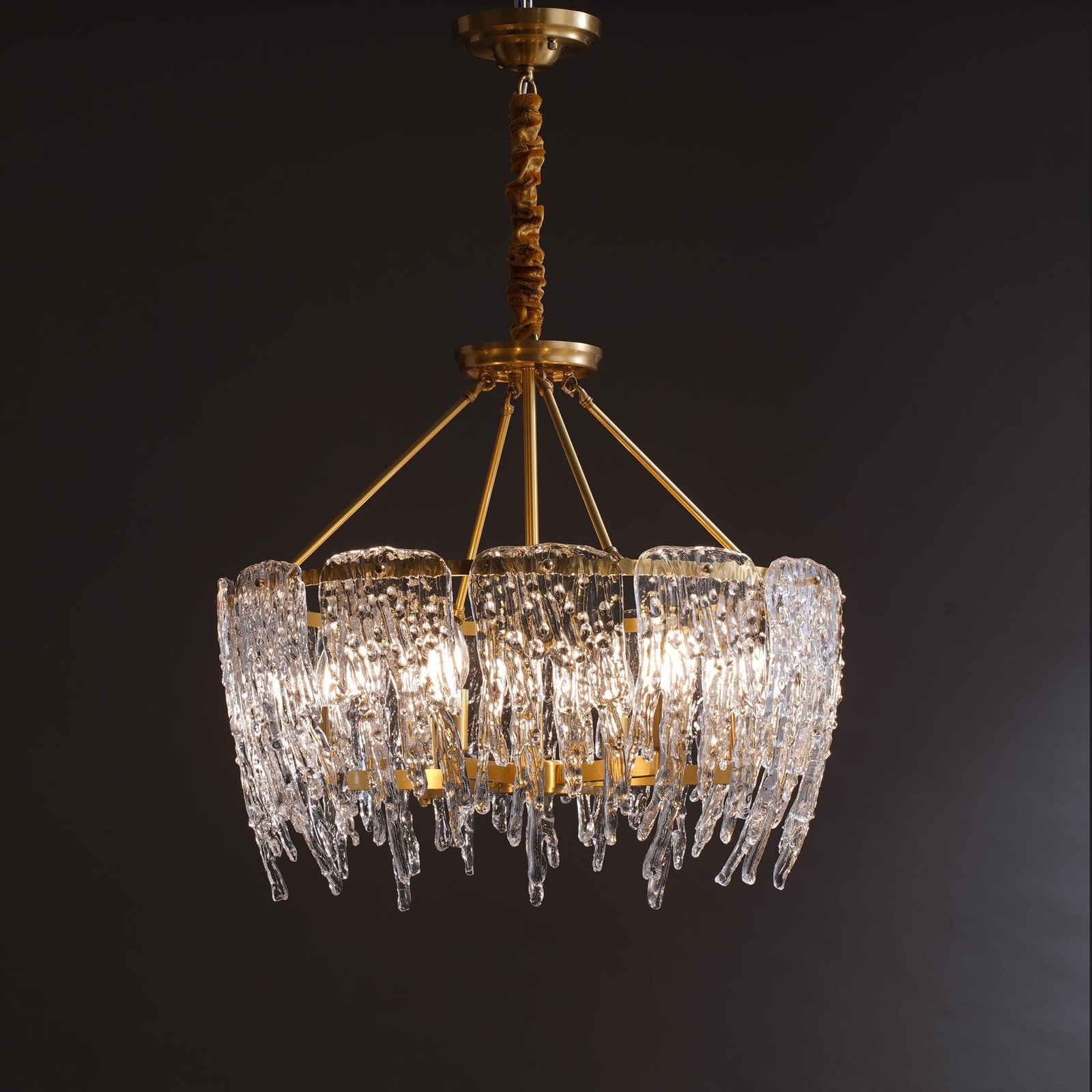Postmodern luxury and full copper raindrop chandelier - Image 7