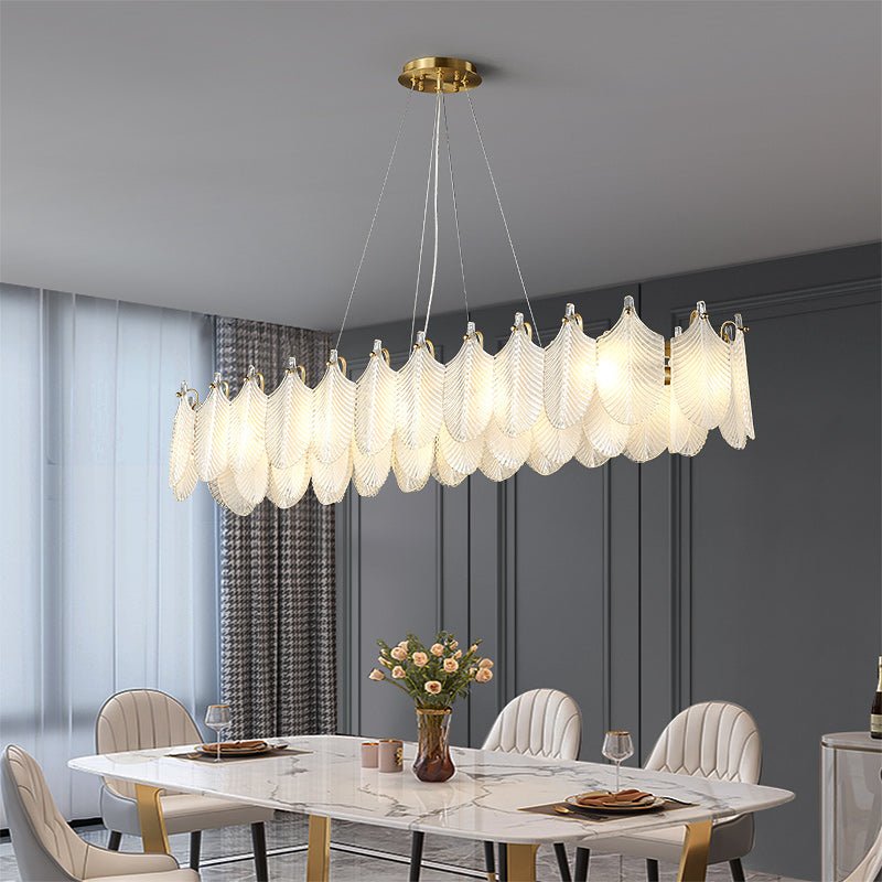 White Leaf rectangular chandelier - Image 7