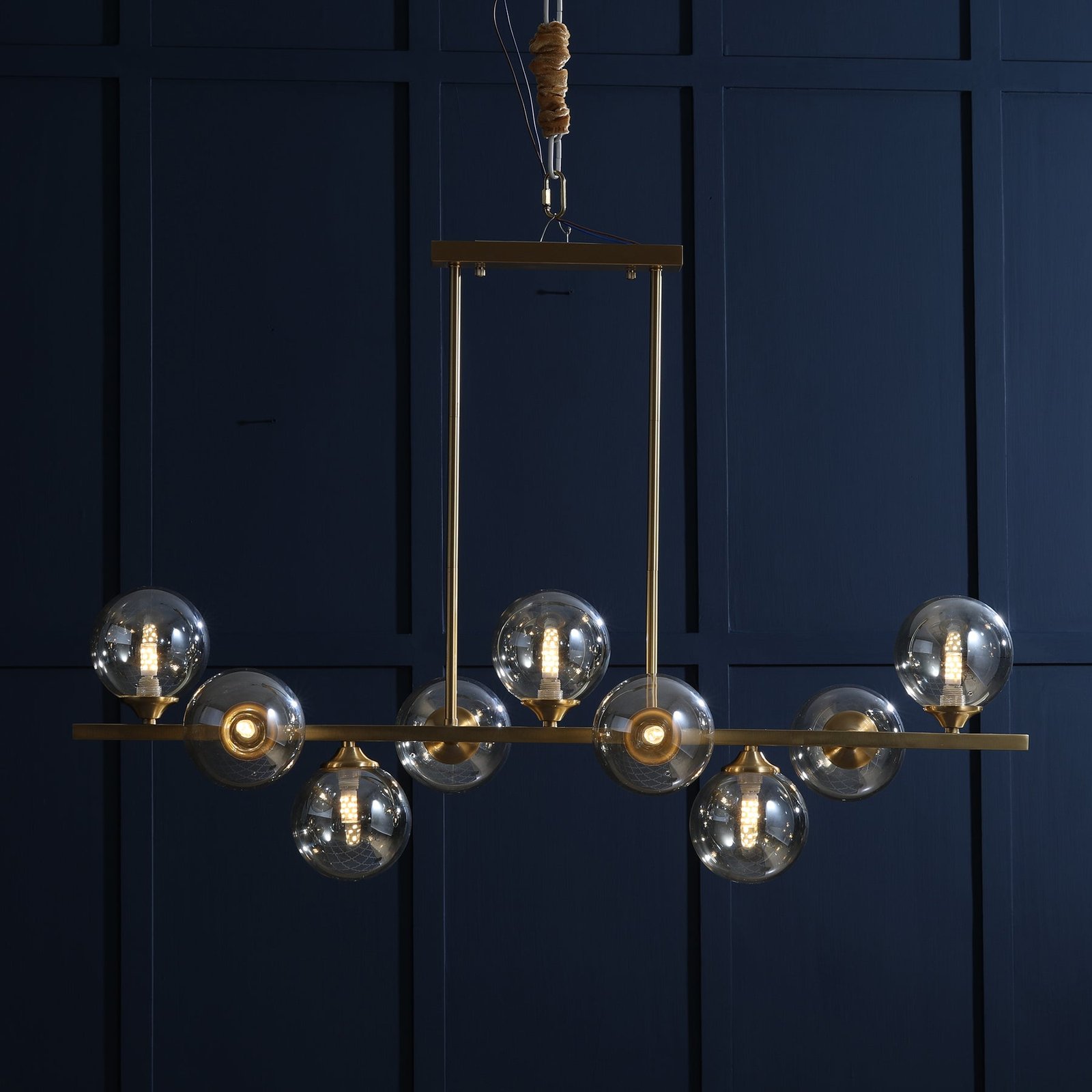 Amber Ball Gold Chandelier - Image 2