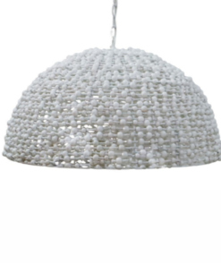 Sienna Dome Shaped Beaded White Chandelier