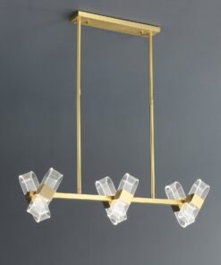Alternative view of Gold Line Cross Chandelier