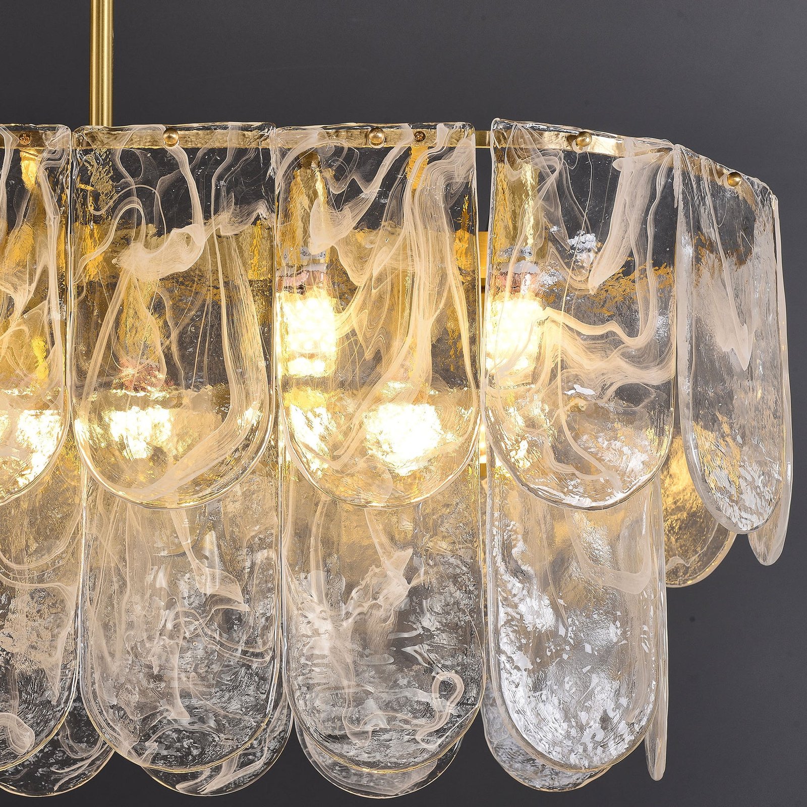 Rectangle Transparent Glass Chandelier - Image 9
