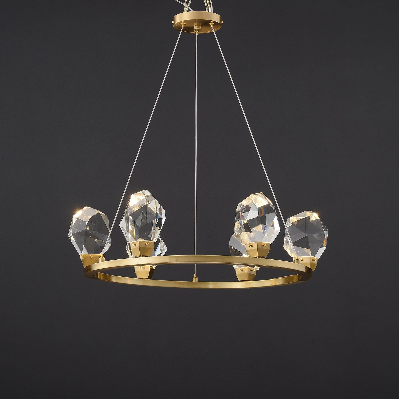 Round Polygonal Multi-Headed Chandelier - Image 2