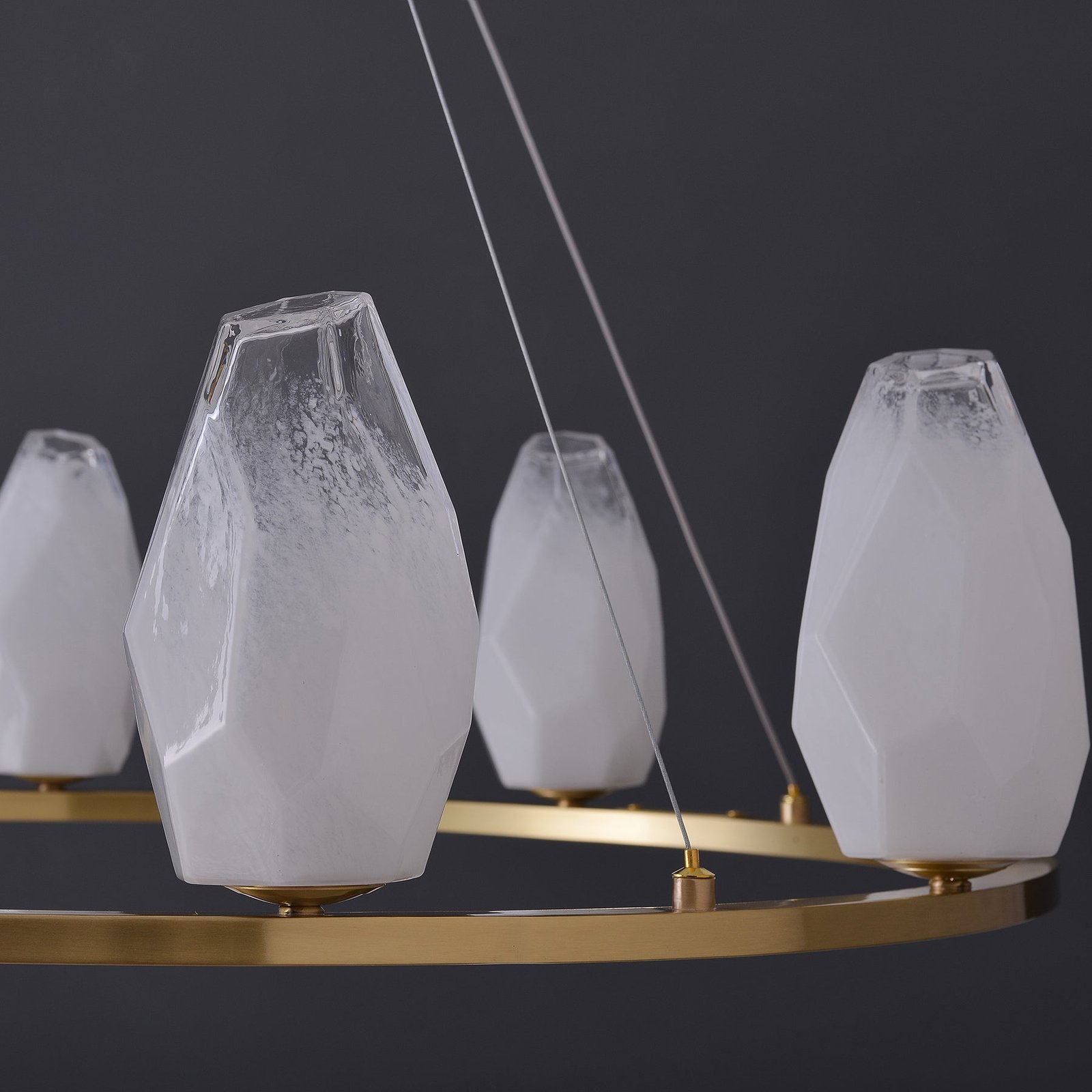 Round 10 Lights Lily glass chandelier - Image 6