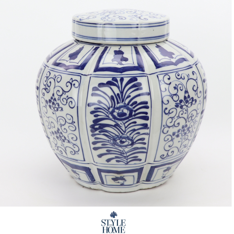 Imperial Sapphire Flat Lidded Jar 25cm - Image 5