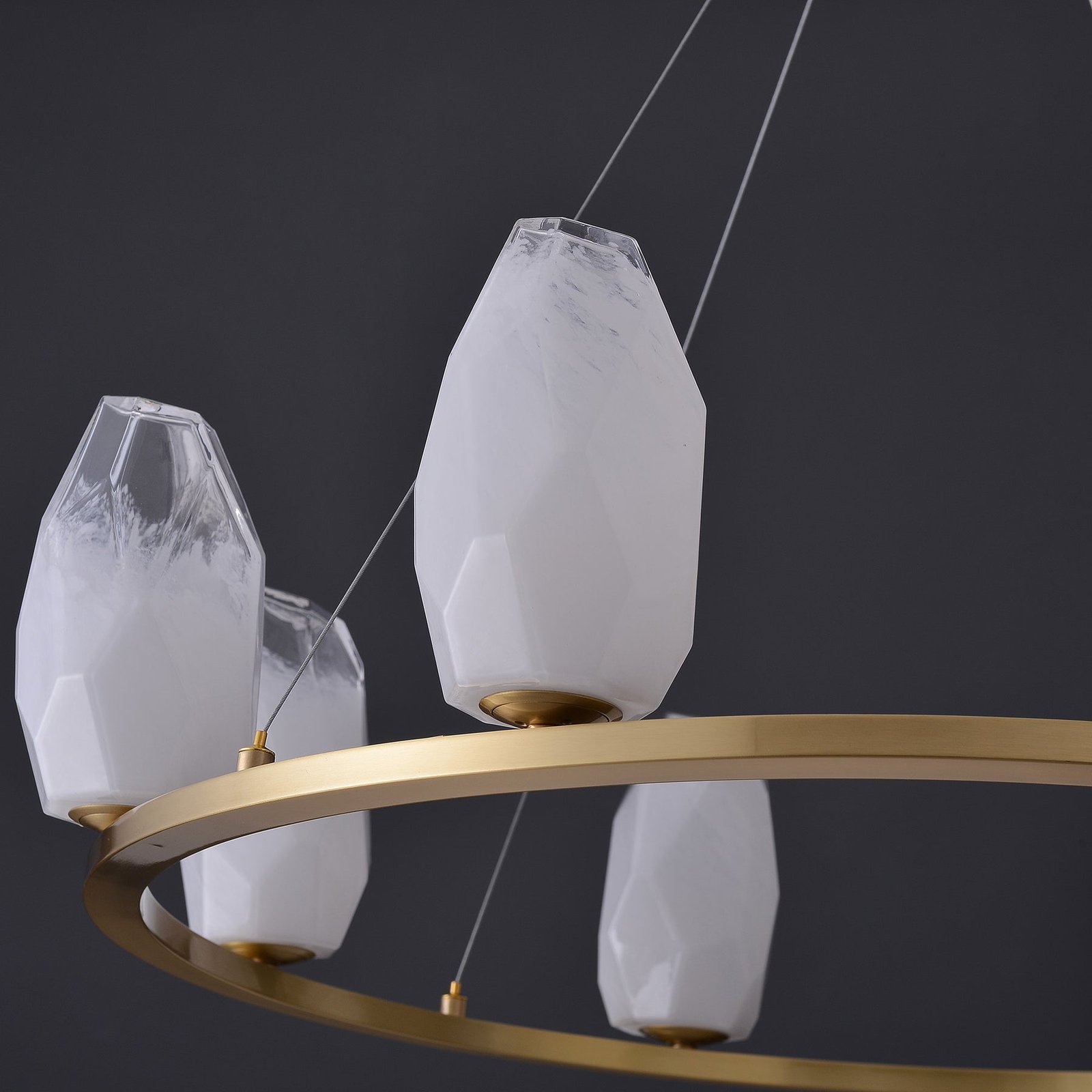 Round 10 Lights Lily glass chandelier - Image 4