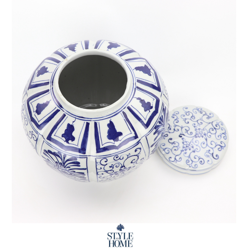 Imperial Sapphire Flat Lidded Jar 25cm - Image 6