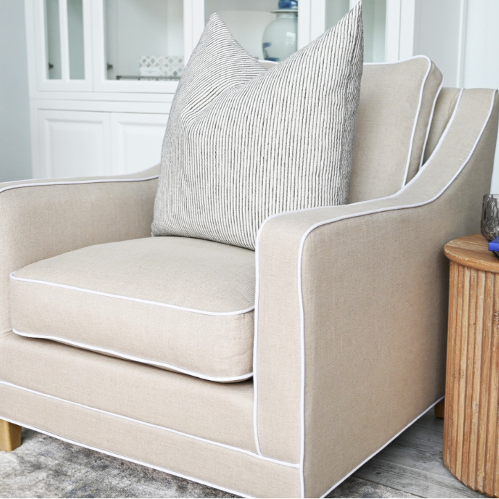 Martha Linen Armchair - Image 6