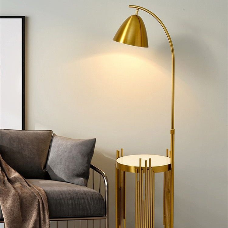 Golden tray floor lamp - Image 4