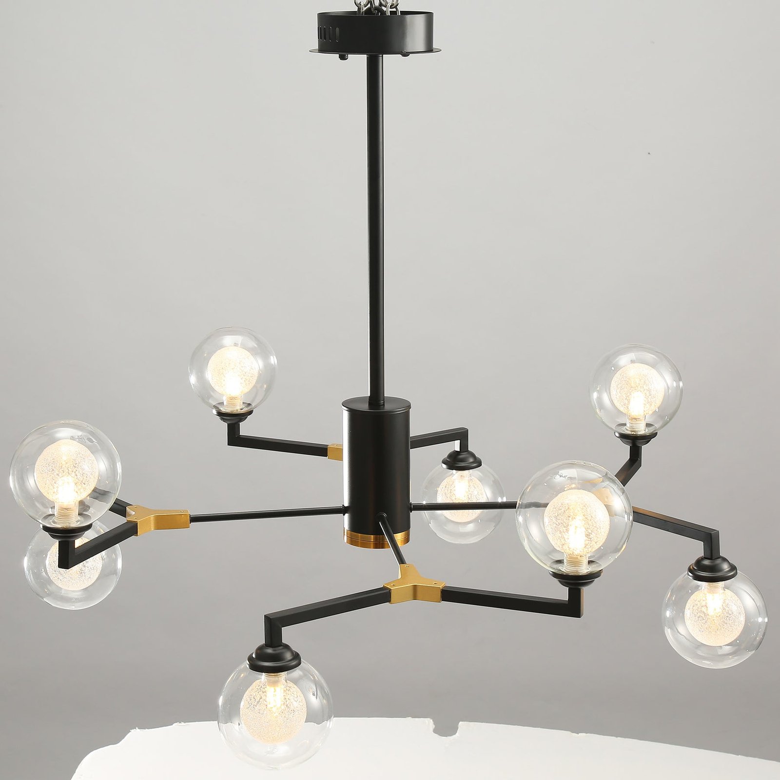 Black and gold modern chandelier - Image 3
