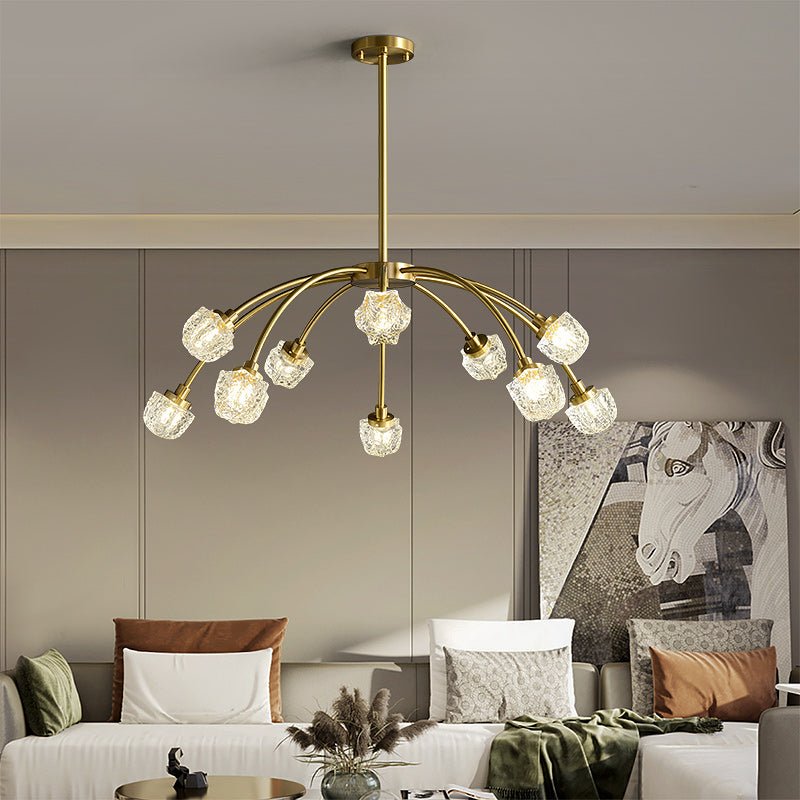 10 Lights Full Copper Crystal Chandelier - Image 3