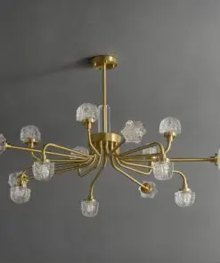 15 Lights Full Copper Crystal Chandelier