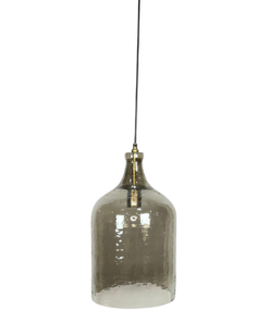 Amber Gold Lustre And Brass Pendant