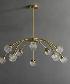 10 Lights Full Copper Crystal Chandelier