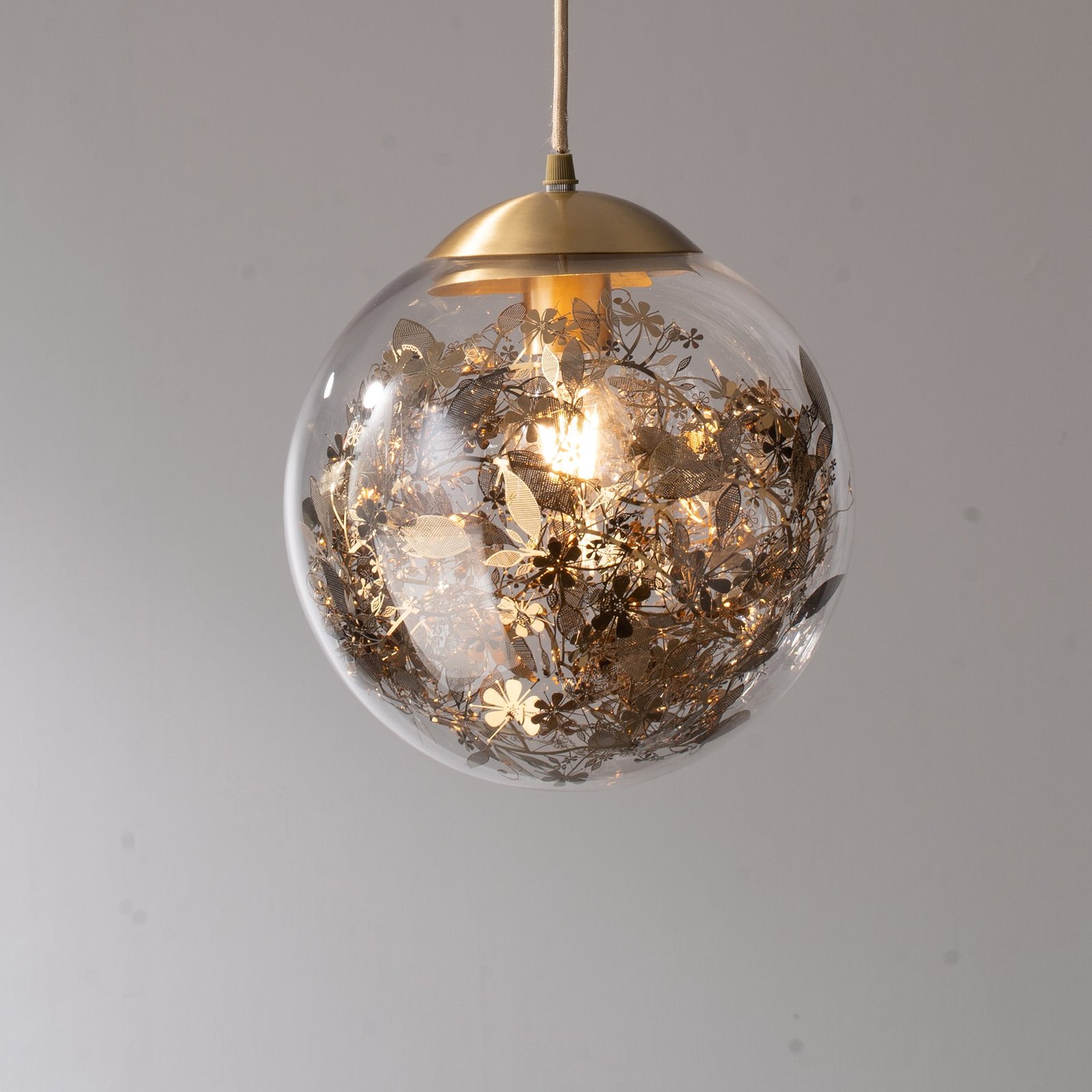 Transparent Ball Gold Chandelier - Image 5